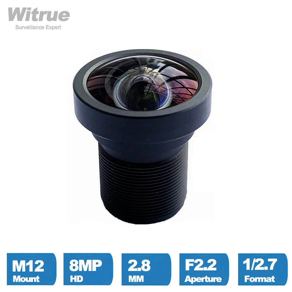 

Объектив видеонаблюдения 4K, 8 Мп, M12, с апертурой 2,8 мм, формат F2.2, 1/2 дюйма, с инфракрасным фильтром нм, без искажений, для камеры видеонаблюдения