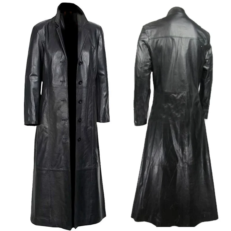 

PU Leather Coat Men Jacket Spring Fall Winter Top Slim Korean Streetwear Gothic Moto Biker Punk Outwear Abrigos Mujer Invierno