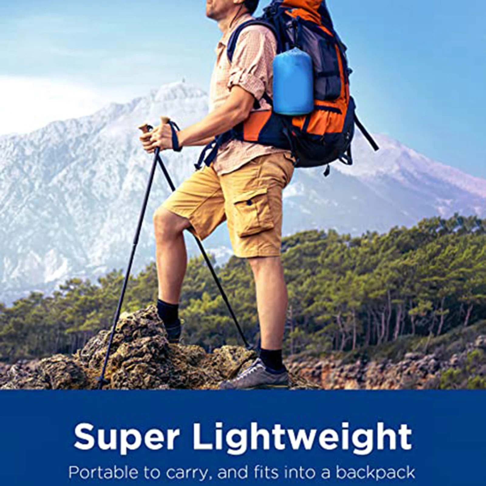 

Гамак с 2 подвесными ремнями, удобный синий гамак для отдыха на открытом воздухе, походов, пикника, легкая установка