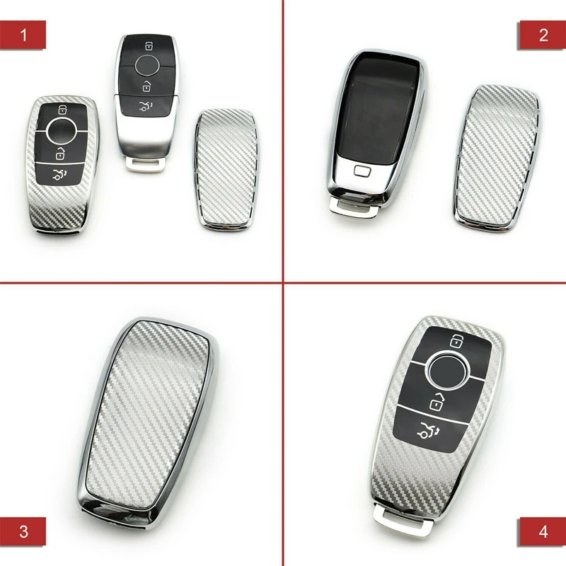 Чехол для автомобильного ключа с текстурой из углеродного волокна защитный