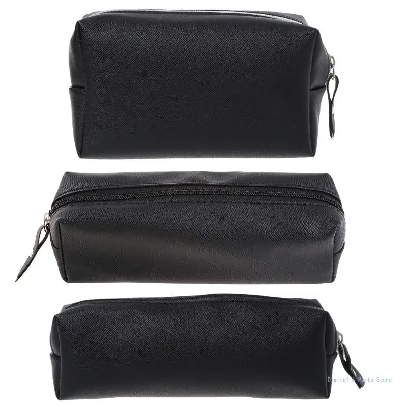 

M17F Large Capacity Leather Makeup Bag for CASE Pen Pencil Stationery Box Purse