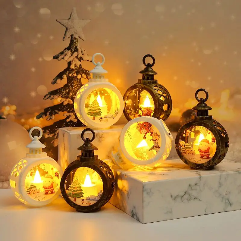 

Светодиодсветильник ретро-свеча в виде Санта-Клауса, снеговика, 2023, ветровая лампа для дома, новогоднее и Рождественское украшение, подарок ...
