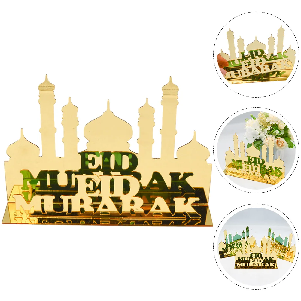 

Eid Festival Sign Ornament Desktop Ramadan Decoration Festival Table Centerpiece