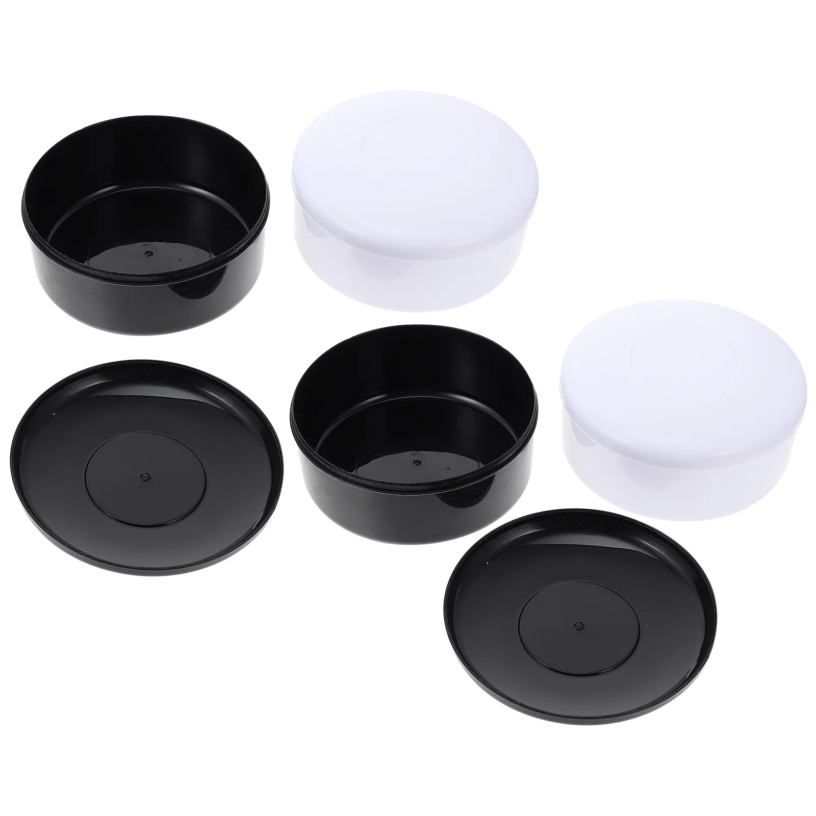 

4pcs Chess Pieces Storage Pot Plastic Chess Game Jar Plastic Chess Stones Holder for Home