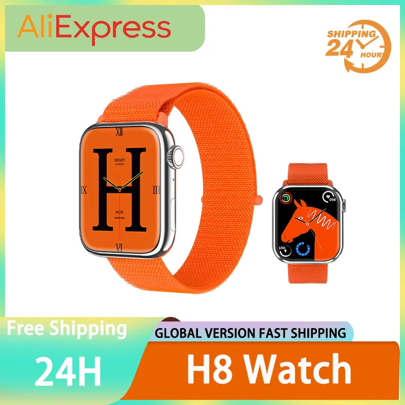 

Smartwatch H8 Bluetooth Waterproof Sport Wireless Charging Fitness Heart Rate Monitor Blood Pressure Men Women Watch IOS Andriod