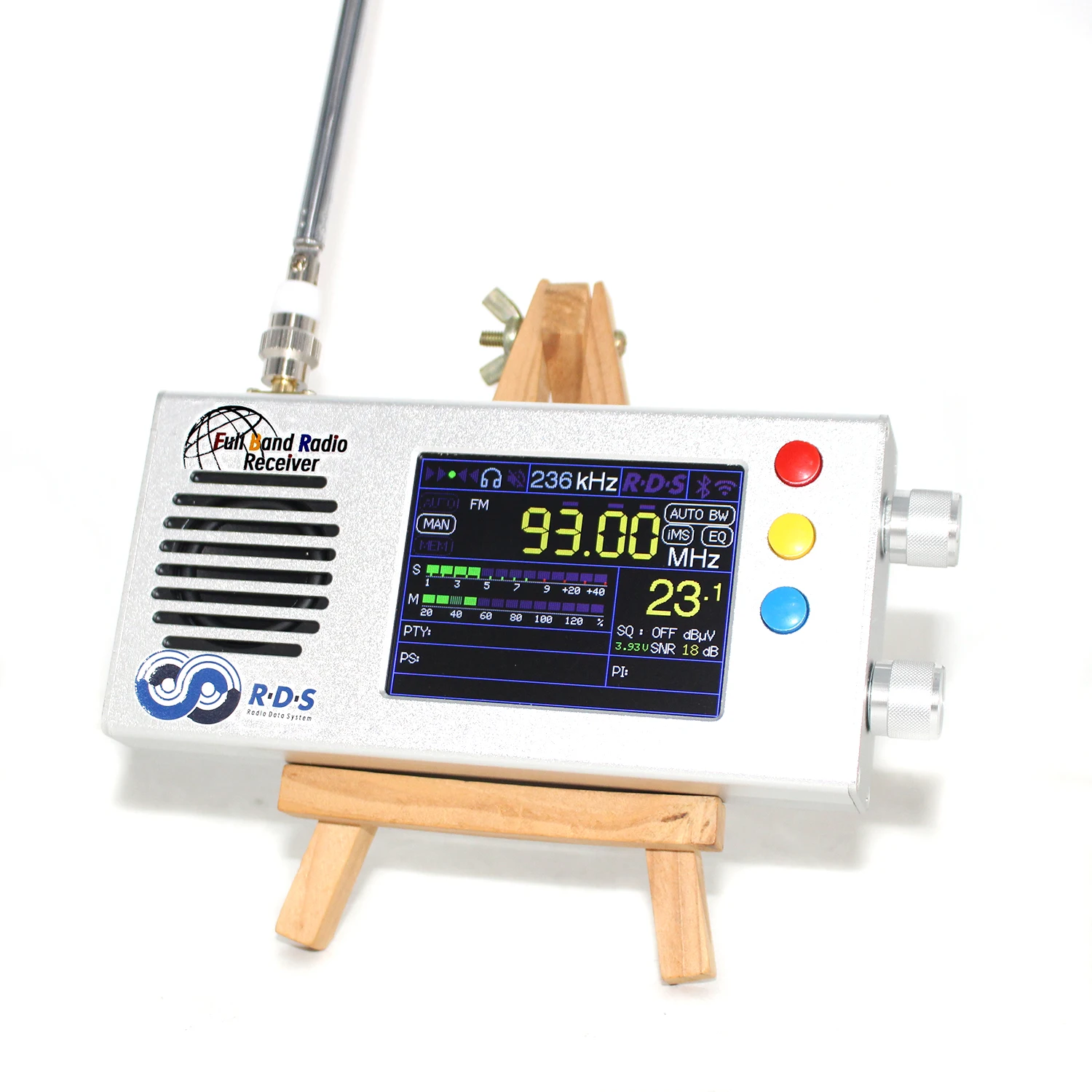 

TEF6686 Полнодиапазонный FM/MW/коротковолновый HF/LW радиоприемник 3,2 дюймов ЖК-дисплей 5000 мАч аккумулятор с металлической фотовспышкой + динамик + антенна