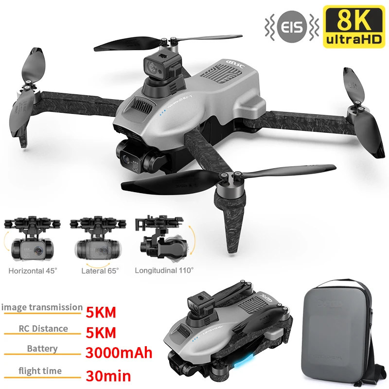 

F13 Drone 8K Professional HD Camera 5KM GPS EIS 3-Axis Anti-Shake Gimbal Obstacle Avoidance 5G FPV Brushless Quadcopter RC dron