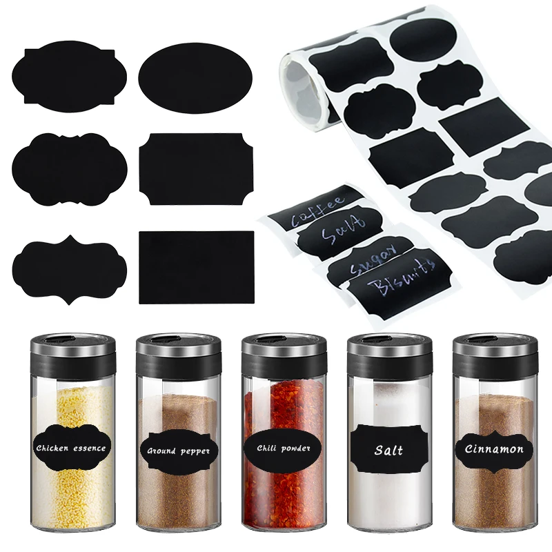 

250pcs/Roll Erasable Chalkboard Labels Kitchen Jars Organizer Labels Sticker PVC Waterproof Sticker Wedding Birthday Party Decor