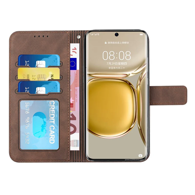 Card Holder Wallet Case for Huawei P50 Pro P40 P30 lite PU Leather Flip Cover P8 Lite 2017 P9 P Smart 2021 |