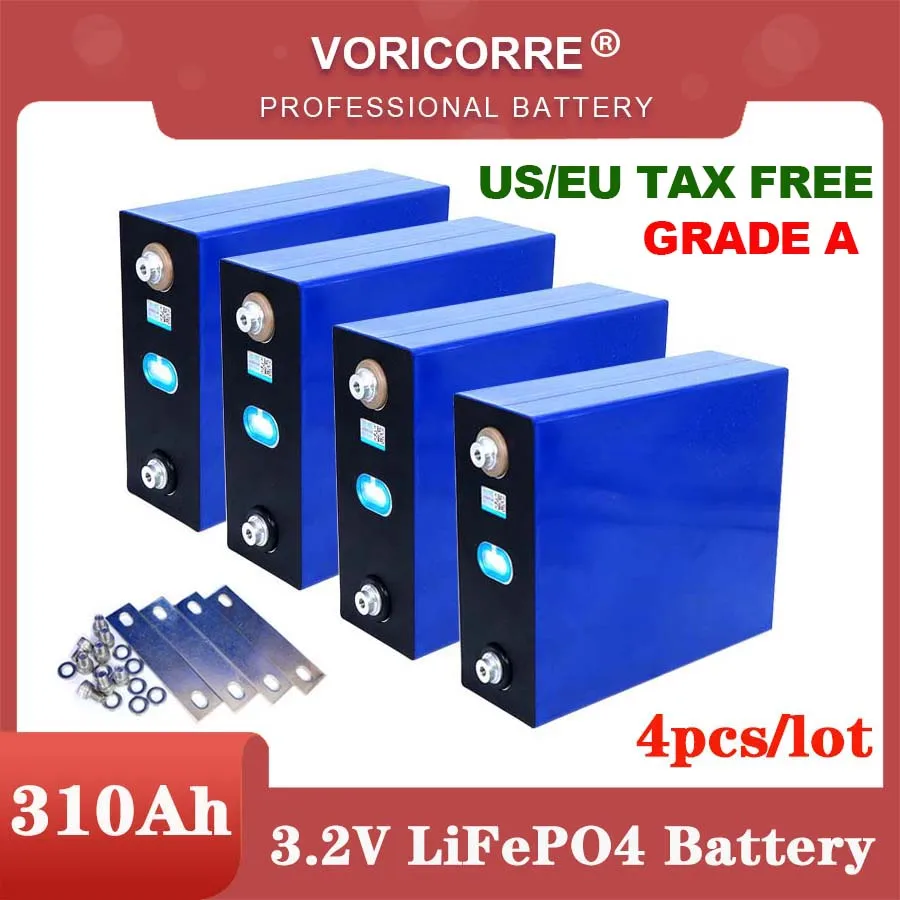 

4 шт. 3,2 В Ач Lifepo4 перезаряжаемая батарея литий-железо-фосфатная солнечная батарея для гольф-мобиля 12 В 24 в 36 В без налогов