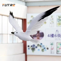 1pcs simulation seagull artificial feather hand craft artificial animal bird home garden tree hanging ornament garden decoration