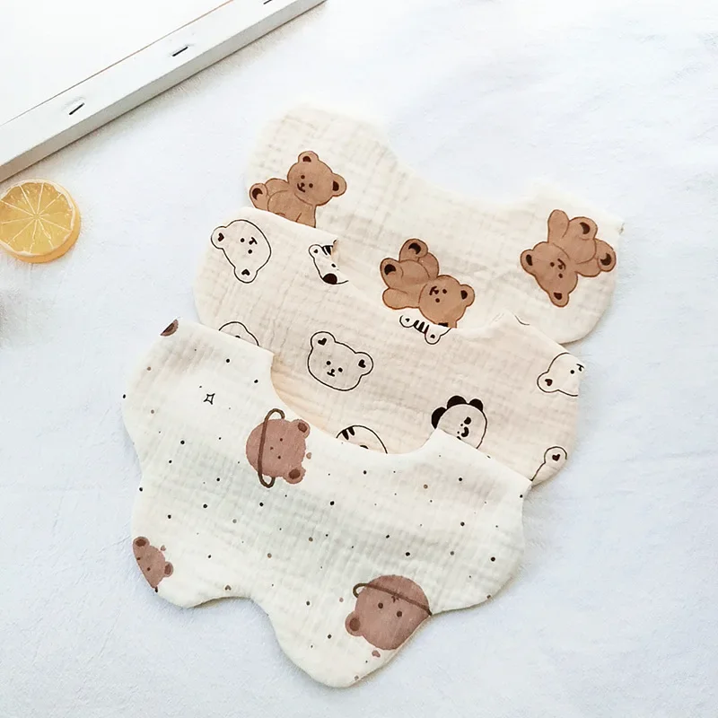 

Ins Fashion Baby 6-layer Cotton Gauze Bibs Newborn Saliva Towel Anti-spitting Towel Infant Flower Print Bibs Burp Cloths