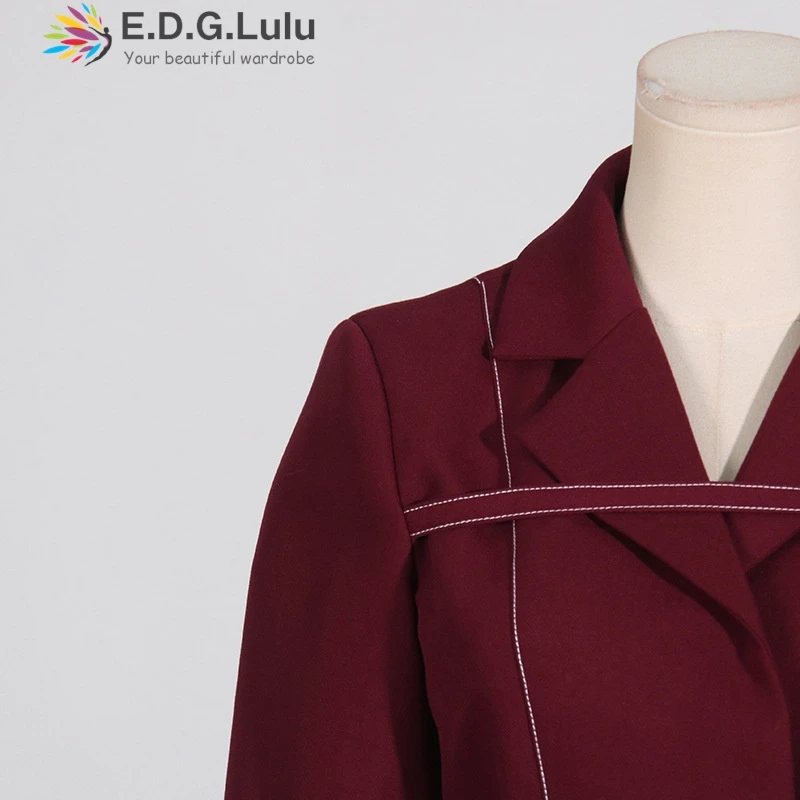 EDGLuLu женский комплект из 2 предметов наряд с отложным воротником длинными