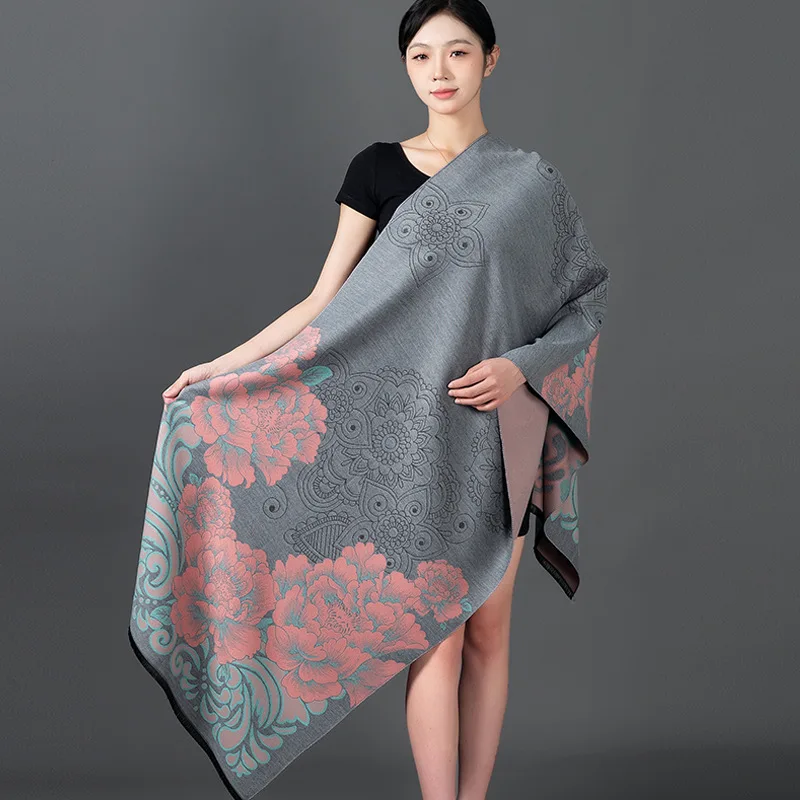 Шарф с цветочным принтом женская одежда трендовые роскошные шарфы дизайнерская