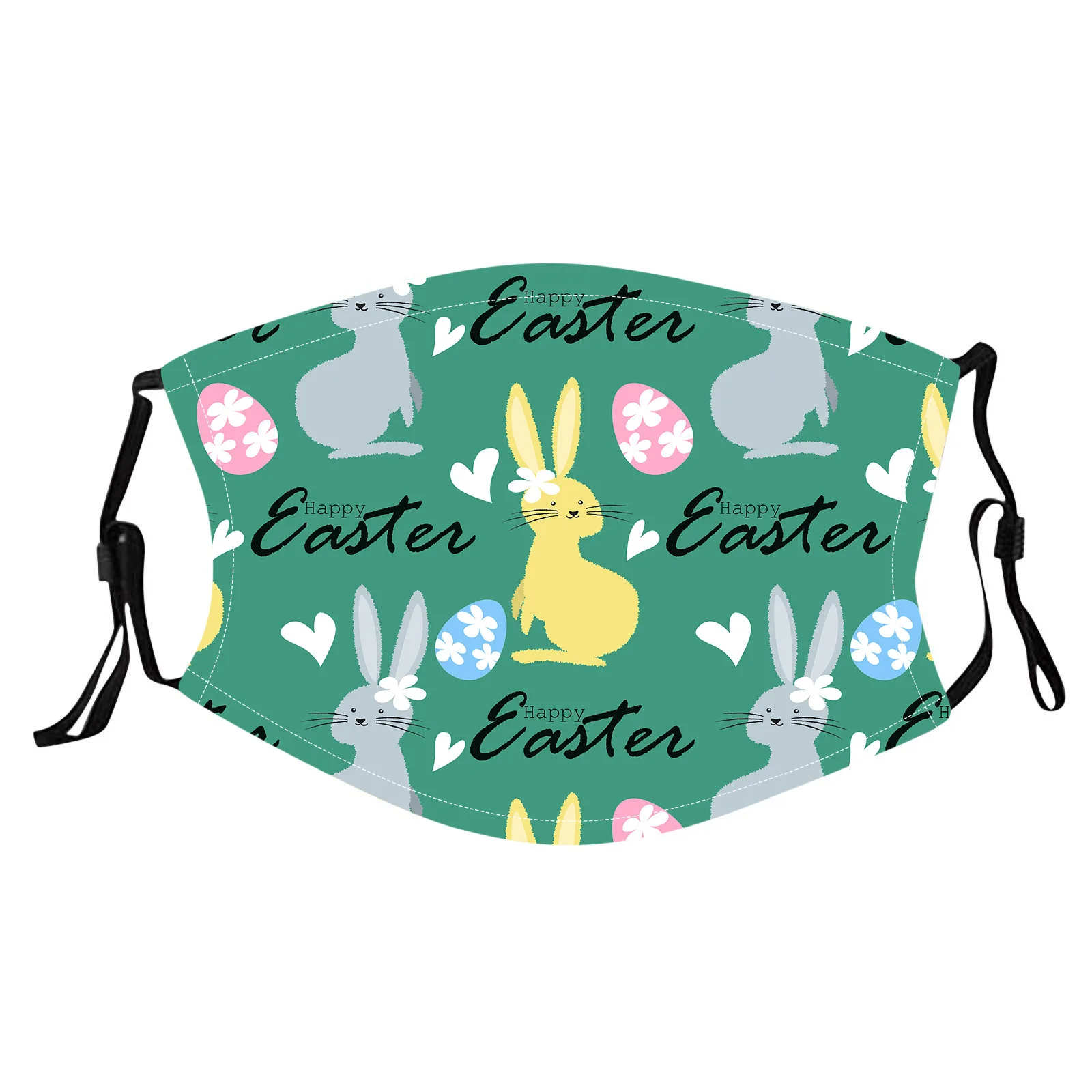 

1PC Adult Easter Eggs Rabbit Pattern Protective Insert PM2.5 Filter Cartoon Mascara Face Monder Scarf Halloween Cosplay MasK