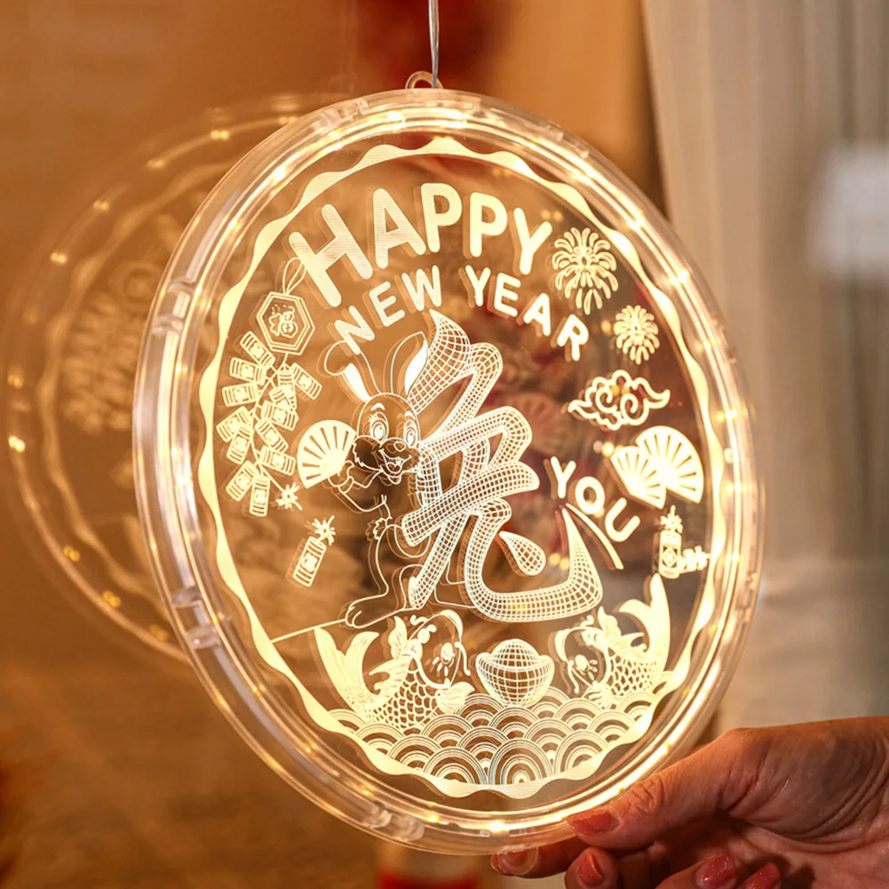 

LED Atmosphere Lighting Battery Powered New Year Wall Chandelier Portable Hanging Light Ornaments Multipurpose for Holiday Gift