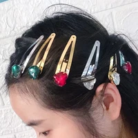 fashion girl crystal gem romantic woven hairpin bb hairpin accessories shiny rhinestone jewelry bride wedding hairpin gift acces