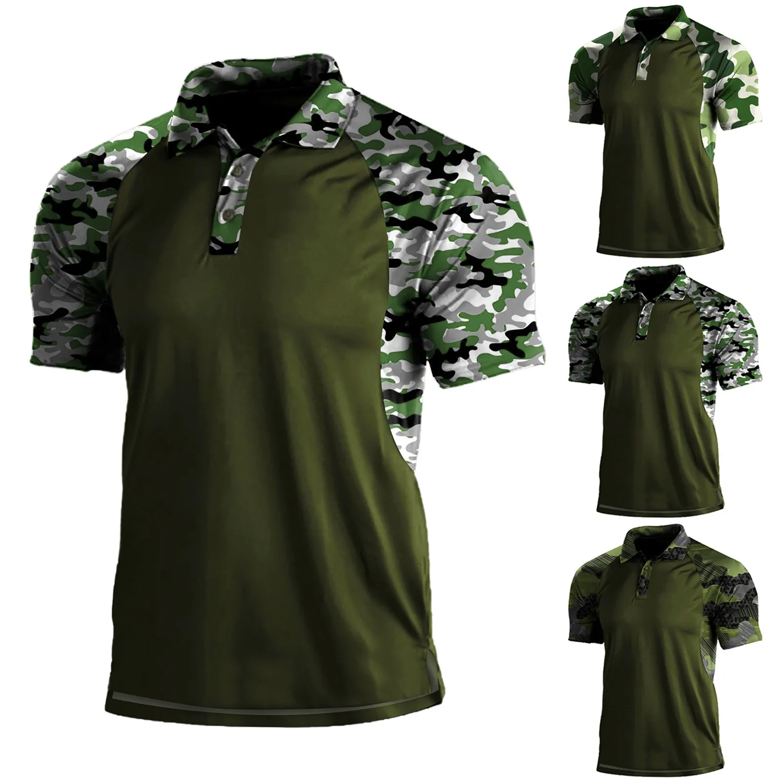 Military Tactical Shirt Hunting Clothes Combat Shirt Multicam Man Summer Camouflage Shirts Summer Army Casual Training Shirts