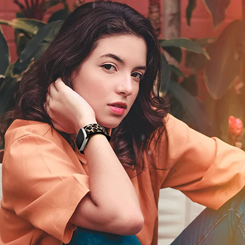 Nylon Loop Strap for Apple Watch Band 45mm 44mm 49mm 41mm 40mm 42mm Adjustable Elastic Bracelet iWatch Series 8 7 6 5 SE 4 Ultra