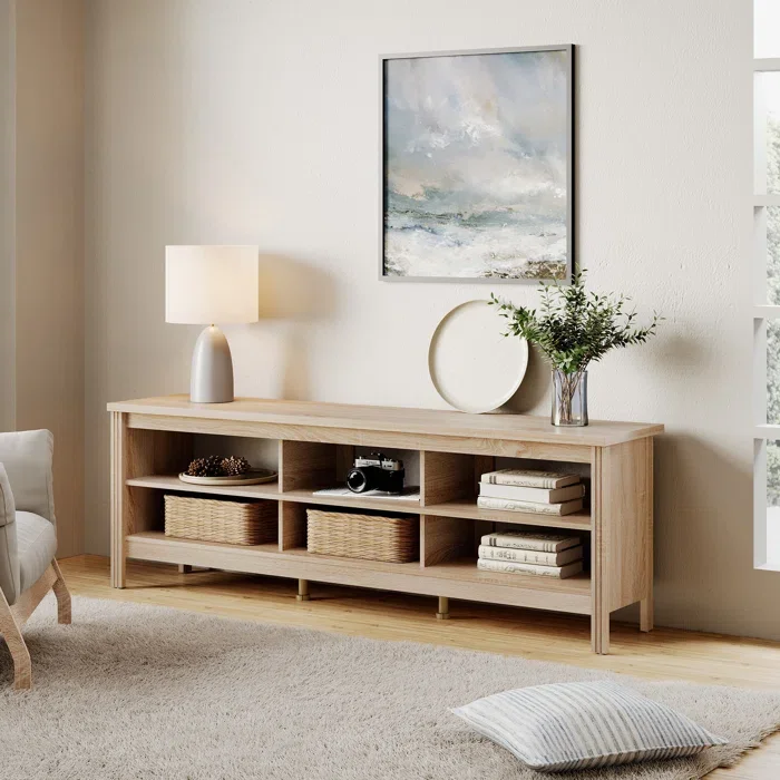 Фото Modernes TV-Rack Aus Holz Entwirft Einfache TV-Möbel Aus Massivem Eichenholz №4
