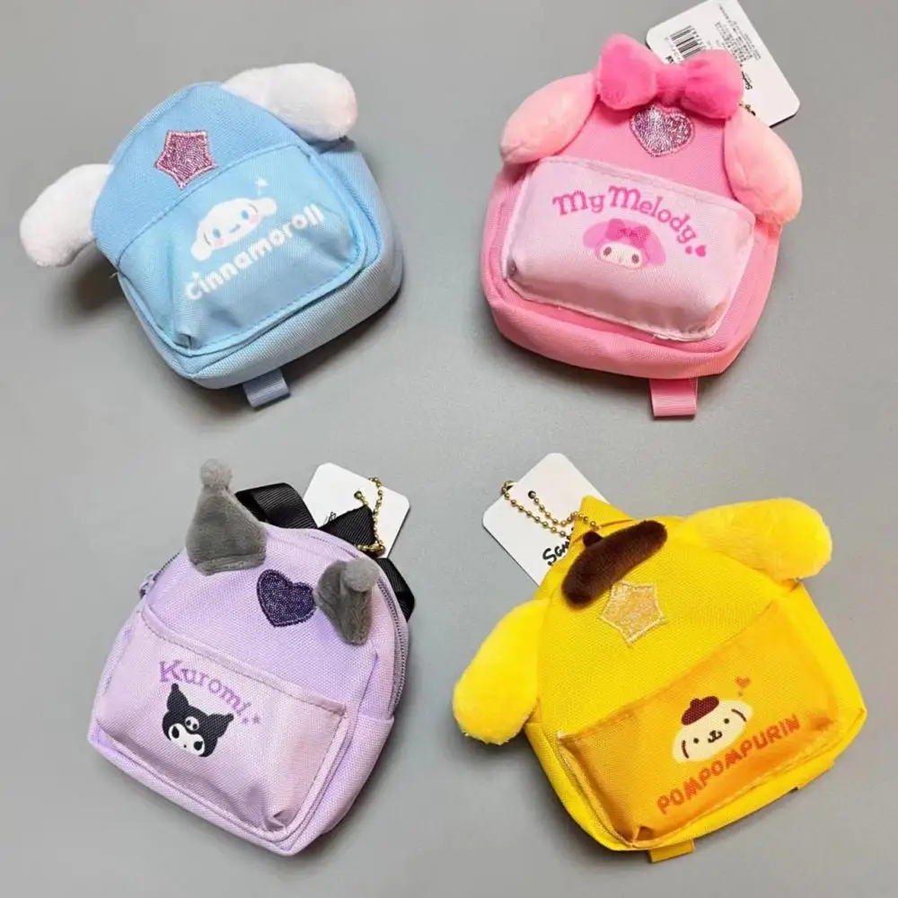 

Anime Sanrio Hello Kitty My Melody Kuromi Cute Mini Wrist Backpack Pendant Headphone Card Bag Children's Toys Holiday Gifts