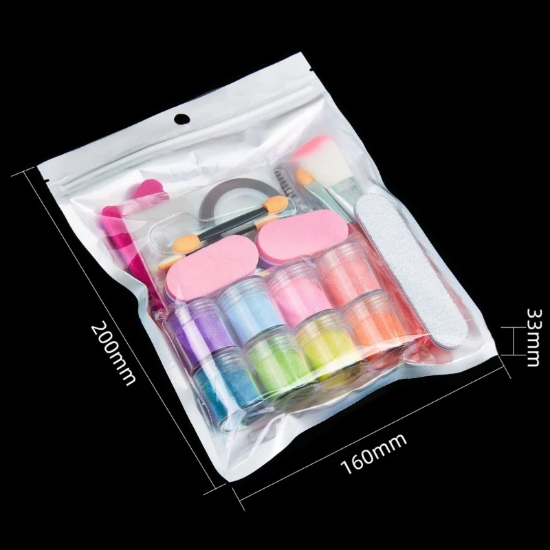 Наборы для дизайна ногтей с блестками пудра набор кистей подвески женщин R3MF