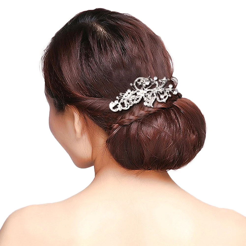 

Bridal Rhinestone Hair Comb Hairpins Bridal Headpiece Hair Jewelry Accessories Rose Gold Color Wedding Hair Combs