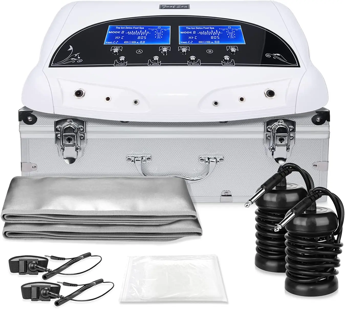 

Dual Ionic Foot Bath Detox Machine Professional Ionic Ion Detox System Foot Bath Spa Cleanse Detoxification Machine