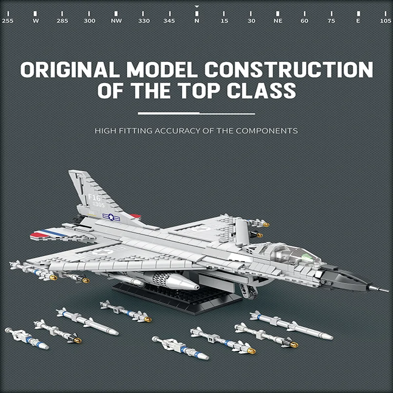 Reobrix 33027 строительный блок для Военного Истребителя настольное украшение детская