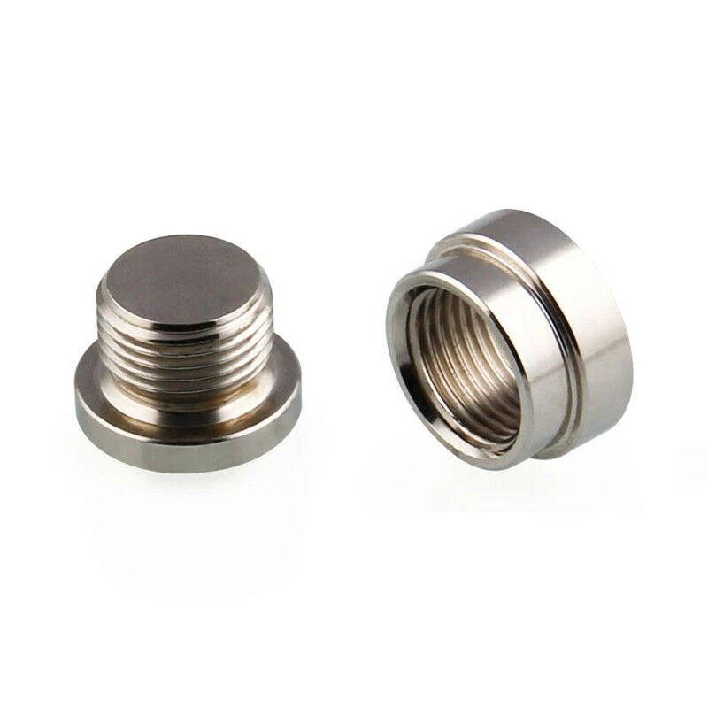

2pcs O2 Oxygen Sensor Stainless Steel Welded Pipe Plug Nut Kit M1 8 X 1.5 Easy To Weld For Custom Exhaust Installations Headers