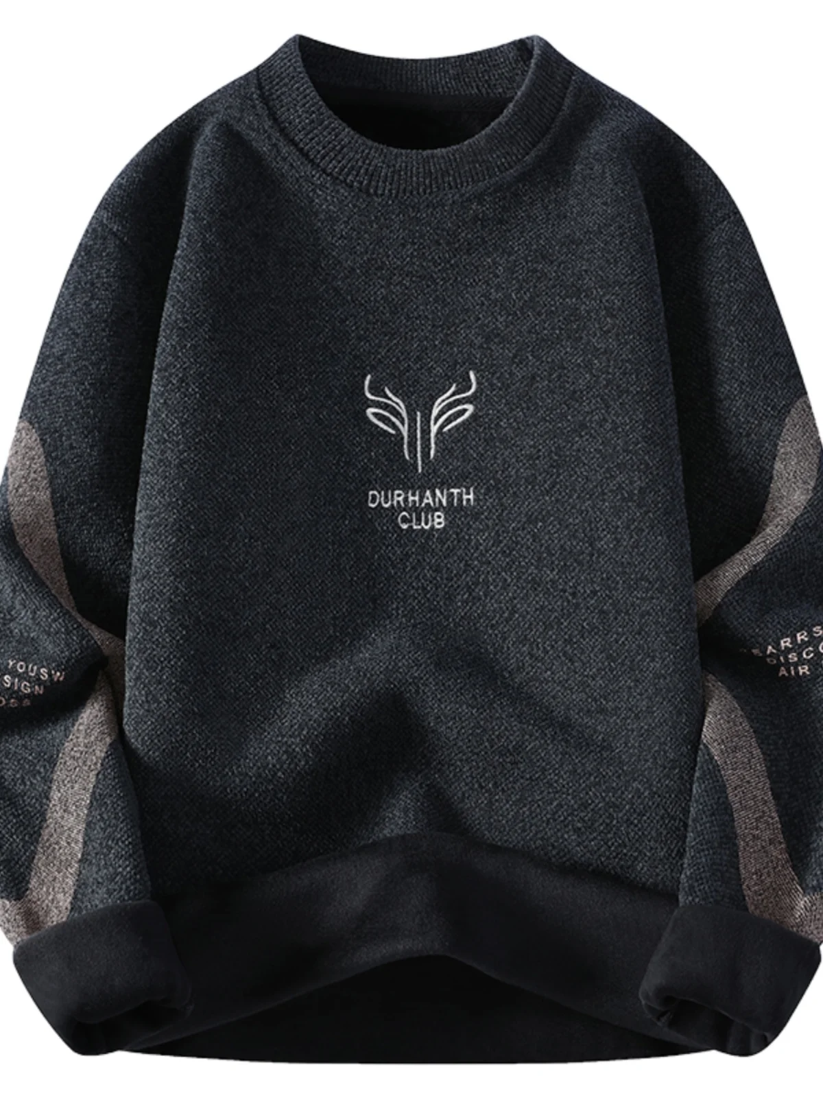 Teenagers Fleece-lined Thickened Sweater Boys Autumn and Winter 2 to 5 Years Old Junior High School Students 3 Older Child...