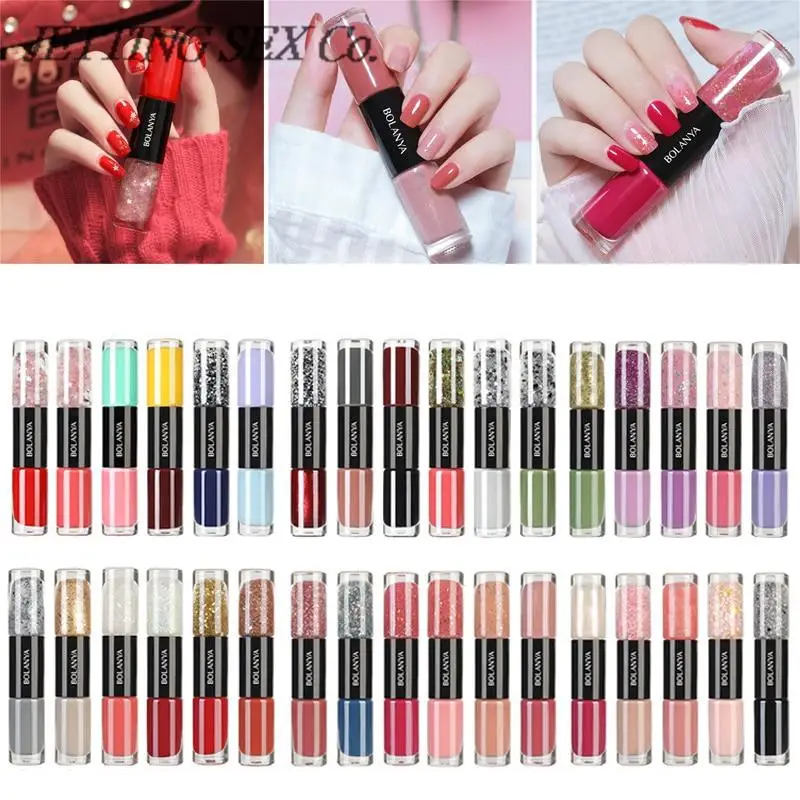 Двухсторонний лак для ногтей Быстросохнущий без выпечки прочный не ...