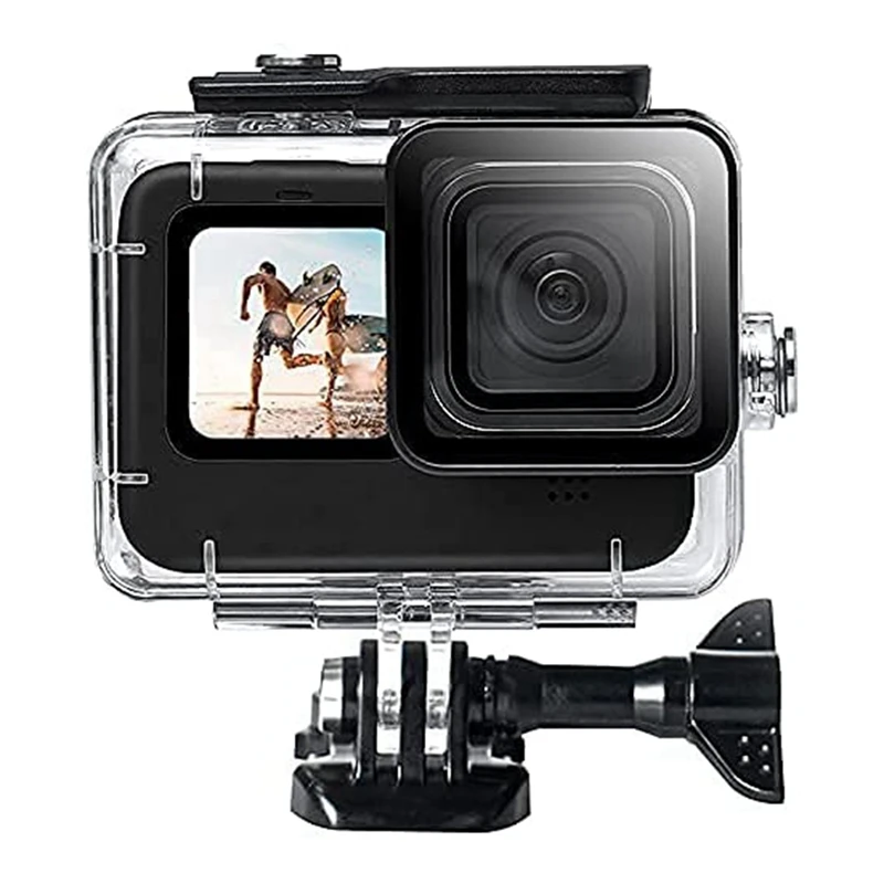 

60M Waterproof Case For Gopro Hero 10 Hero 9 Action Camera, Protective Underwater Dive Housing Shell With Bracket