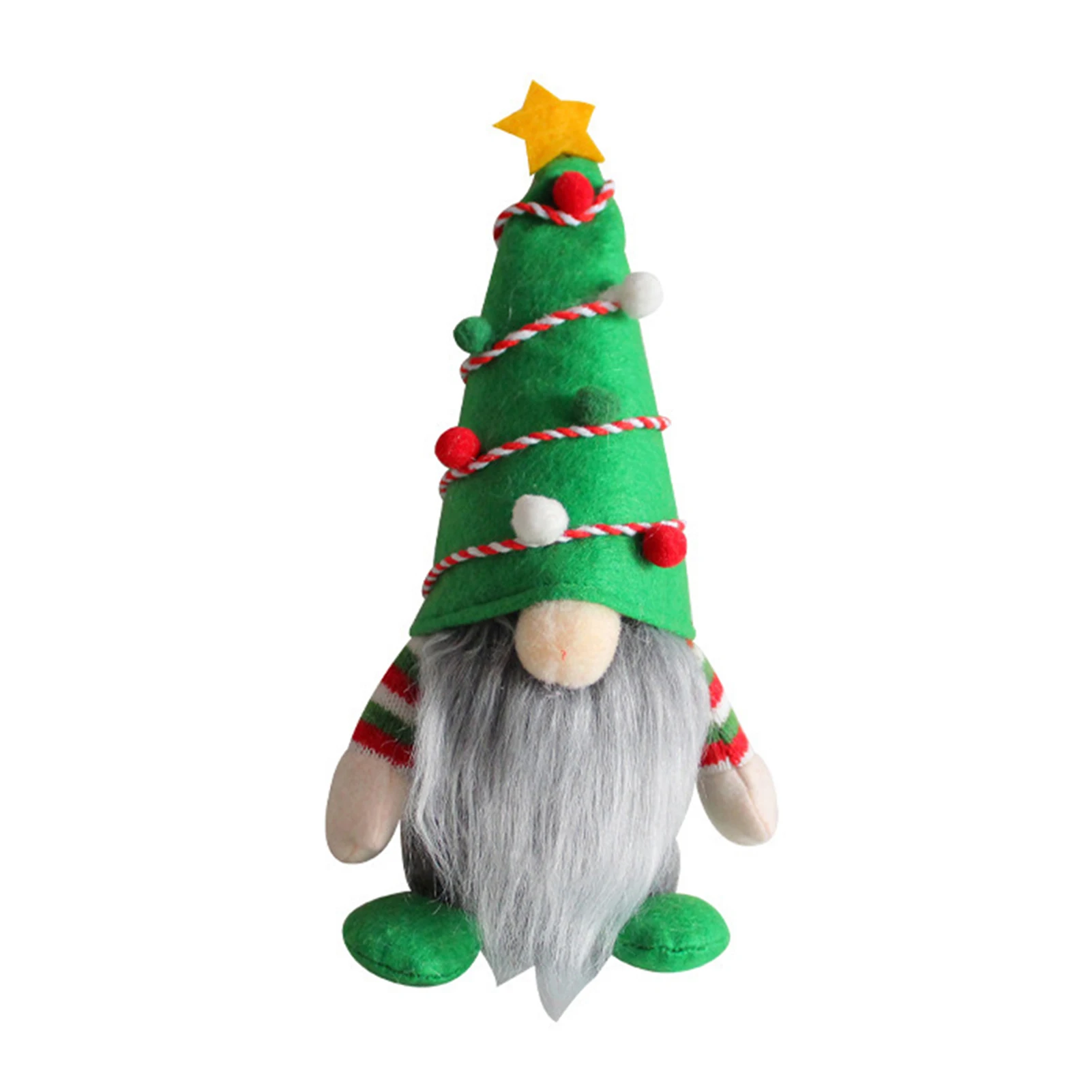 

Christmas Gnomes Plush Decor Standing Tree Shape Hat Swedish Gnomes for Home Household Decor