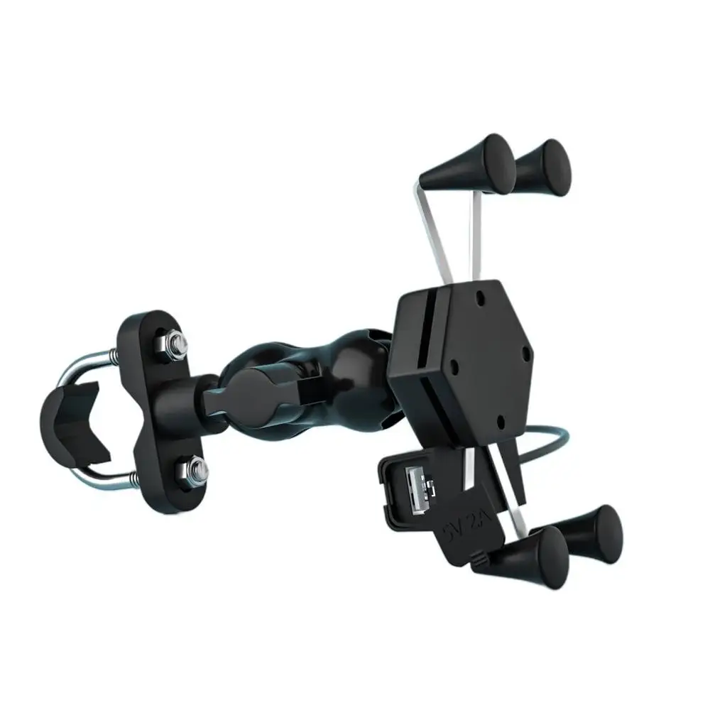 

Motorcycle Mobile Phone Holder Rechargeable Double Tap Buckle Adjustable Electric Motorcycle Mobile Phone Holder