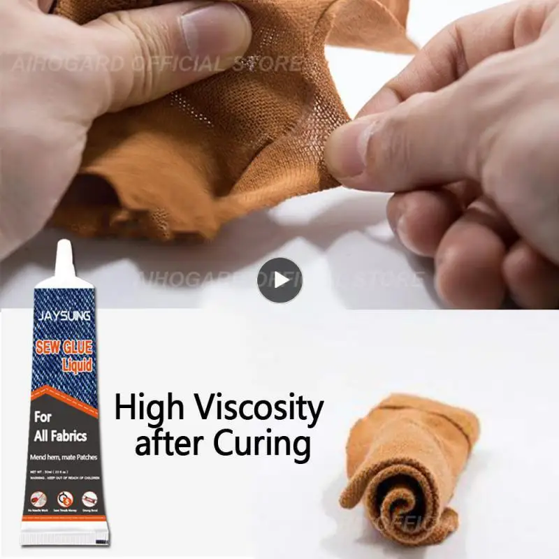 50ml Fabric Adhesive Clothes Sew Glue Liquid Multifunctional Repair Glue Fast Curing No Irritation High Viscosity DIY Hand Tool