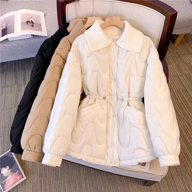 Женские парки новинка 2024 Корейская зимняя куртка повседневное свободное пуховое