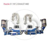 hmd titanium alloy exhaust system is suitable for porsche 911 997 2 auto modification electronic valve catback pipe