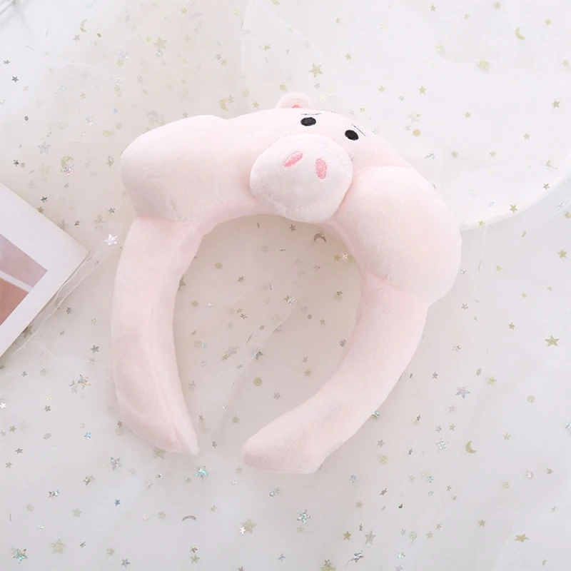 

Hair Accessories Women Washing Face Hairband Plush Pig Shape Makeup Hair Decors