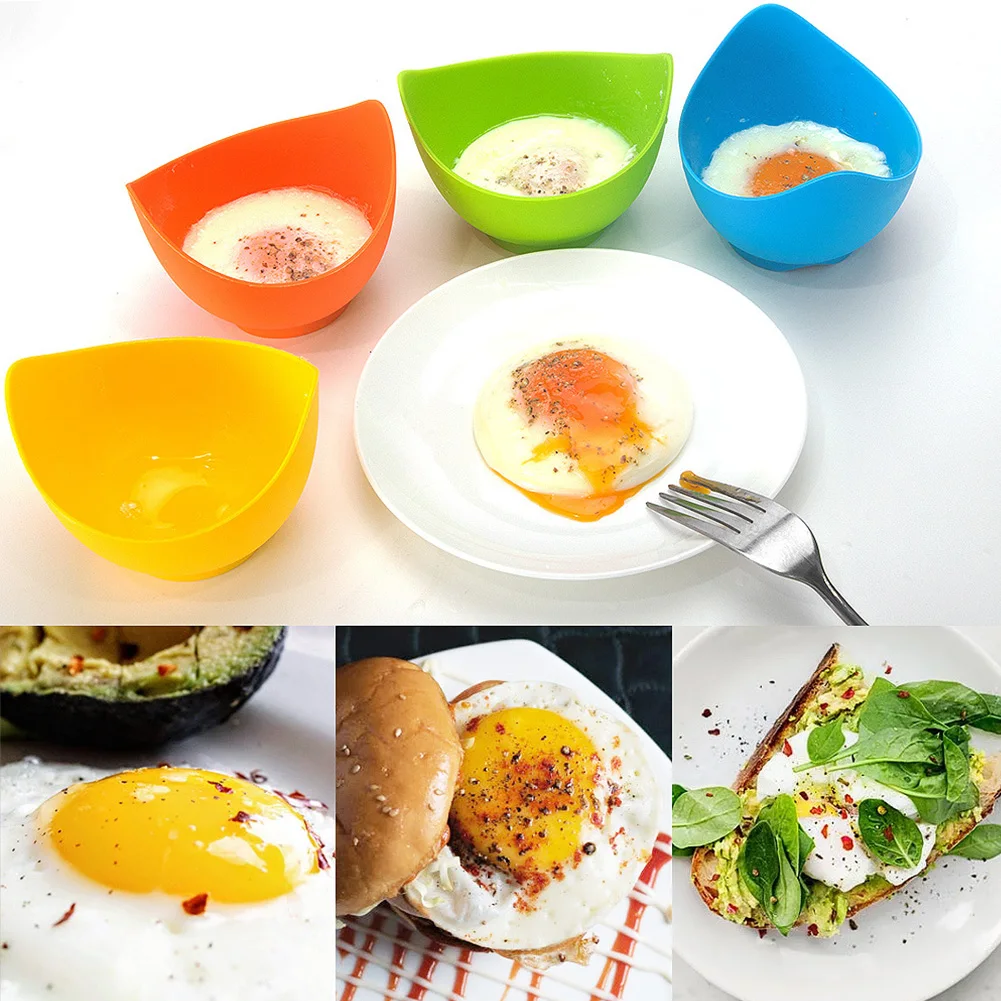 

Kitchen Cookware Easy Clean Steamer Healthy Cup Non Stick Eggs Poacher Silicone Stackable Baking Cooking Mold Multifunctional