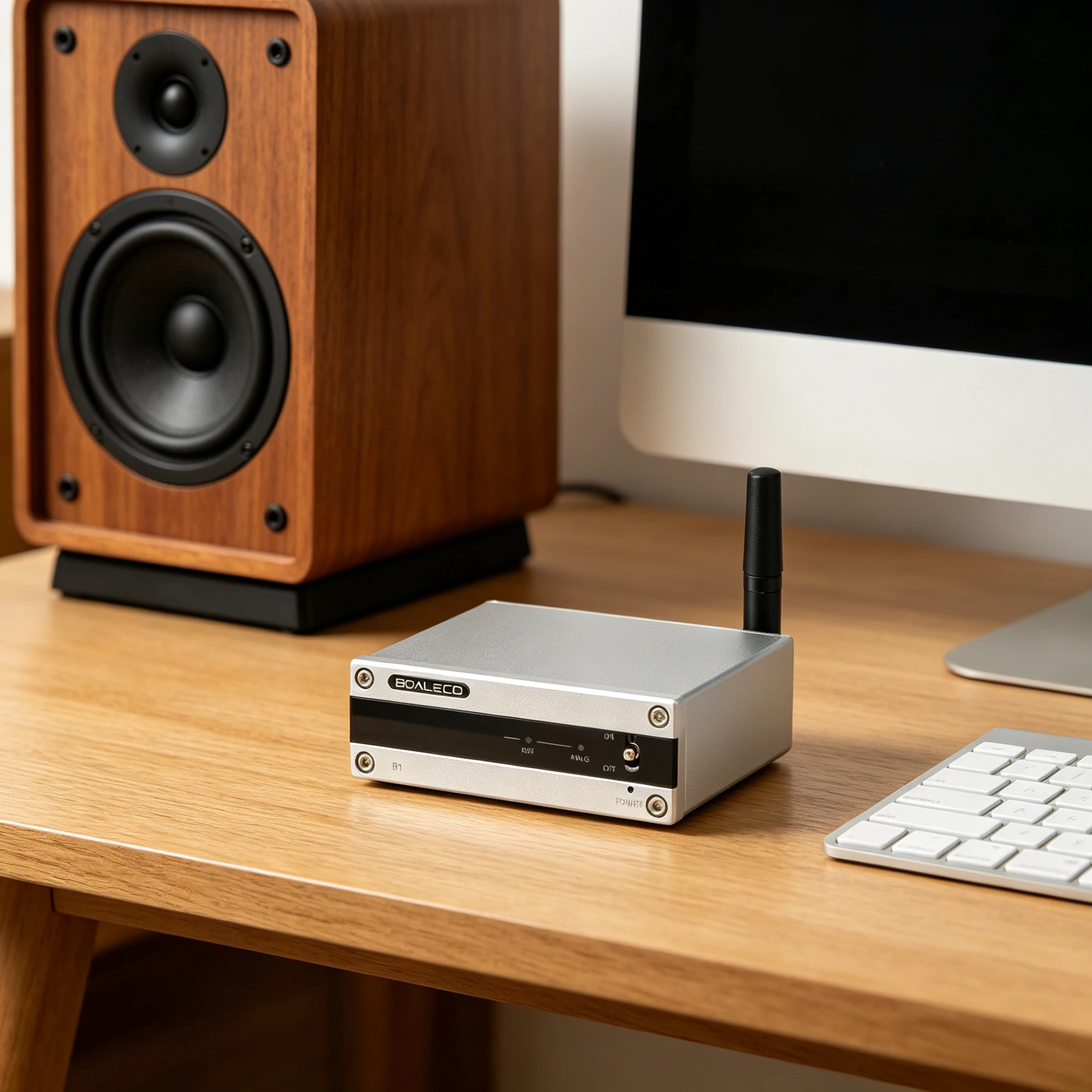 Фото Аудиоприемник BOALECO B1 HiFi Bluetooth с передачей звука Hi-Res без потерь, aptX HD, выходы RCA/оптический/коаксиальный для усилителя и колонок №3