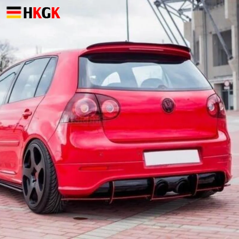 

For VW MK5 GTI Hatchback Spoiler High Quality ABS Plastic Gloosy Black Car Tail Wing Decoration Rear Roof Lip Spoiler
