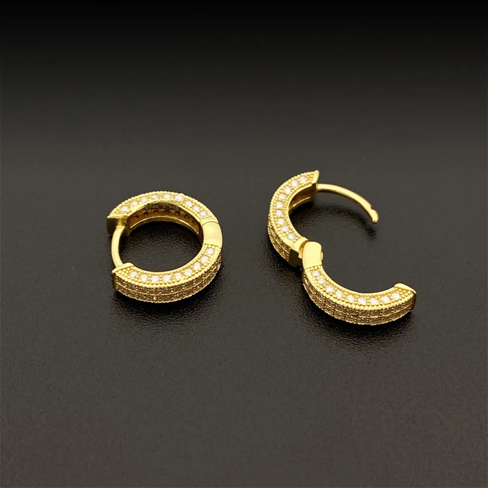 1.1mm Classic Moissanite Earrings For Women Real Diamond S925 Silver Ear Studs Men High-End Jewelry Pass Tester Free Shipping