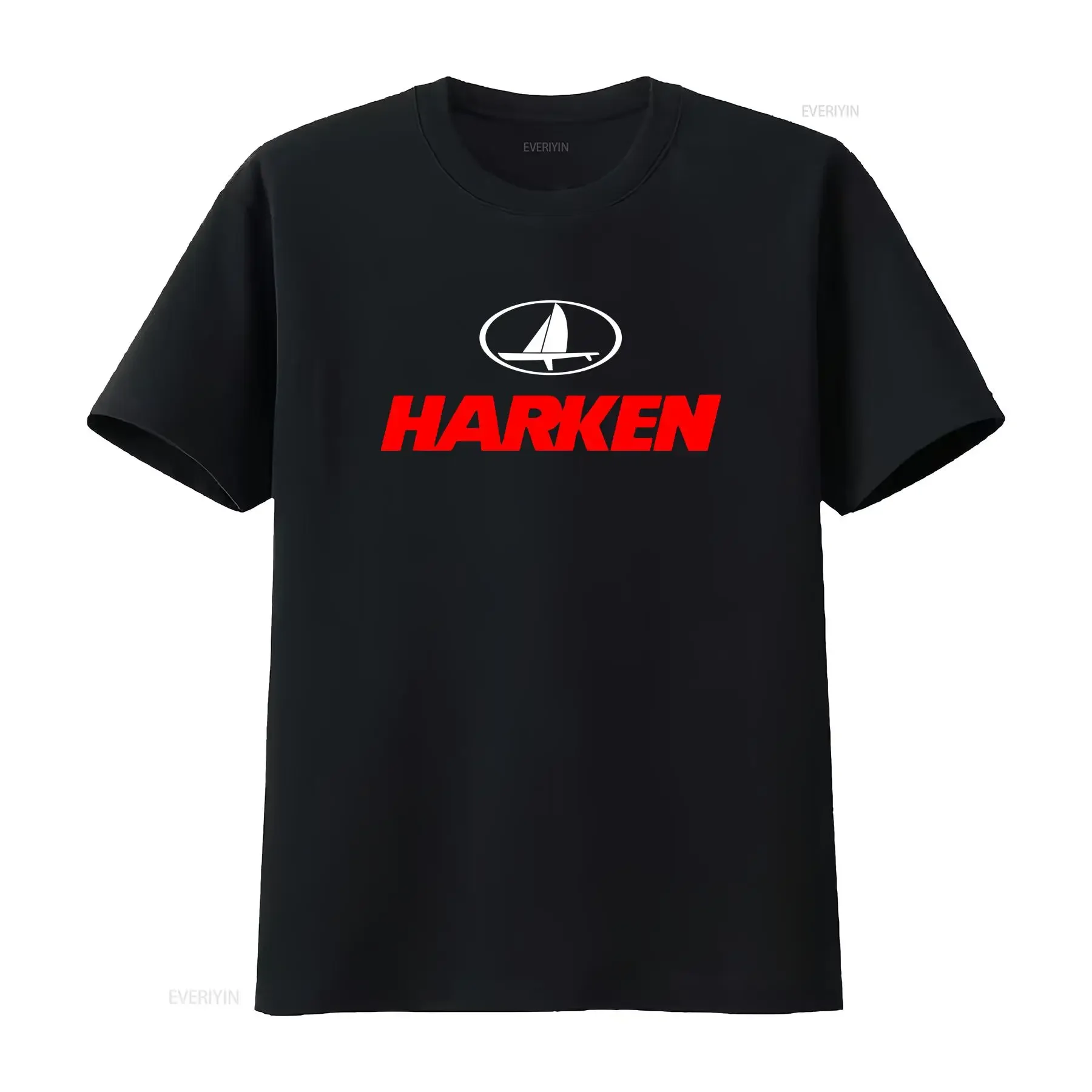 Фото Новая футболка с логотипом парусных лодок Harken, забавная футболка с изображением морских яхт, размер S-5XL, винтажная, с эффектом потертости, уличная одежда, повседневная мужская одежда №1