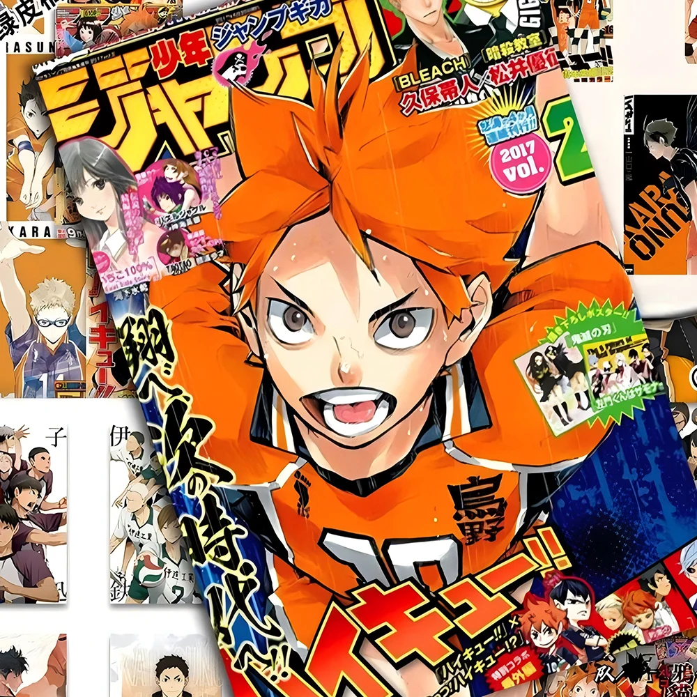 10/30/63 шт. волейбольное Аниме Haikyuu! Водонепроницаемые наклейки-постеры DIY скейтборд