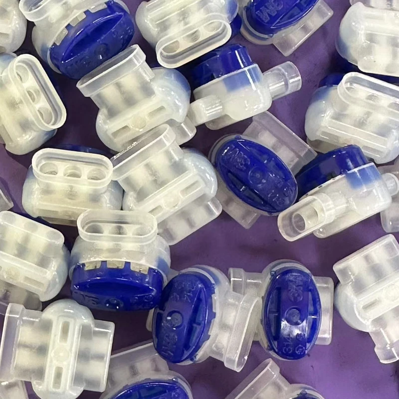 100 pcs Original 314 Scotchlok Self-Stripping Moisture Resistant, Electrical Pigtail Connectors for 22-14AWG wires 0.65-1.63