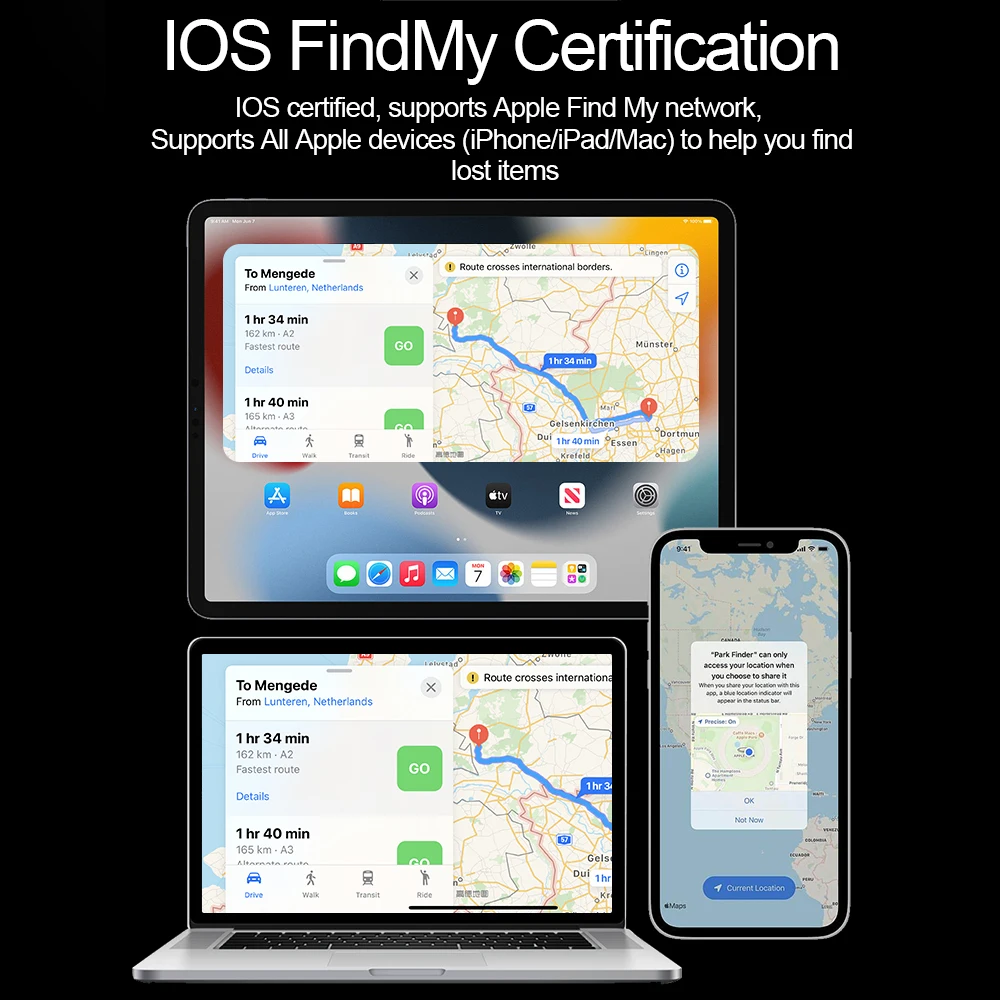 Фото Bluetooth GPS-трекер Smart Tag Airtag работает с Apple Find My APP ITag Locator Air Tag Pet Key Finder для iOS №3