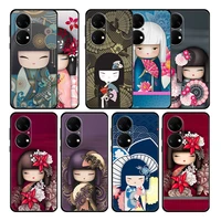 cell kimmidoll dolls case cover for huawei p40 lite p20 pro p50 9 se p30 nova 5t p smart z y6 y9 8i p50e 7i silicone case full