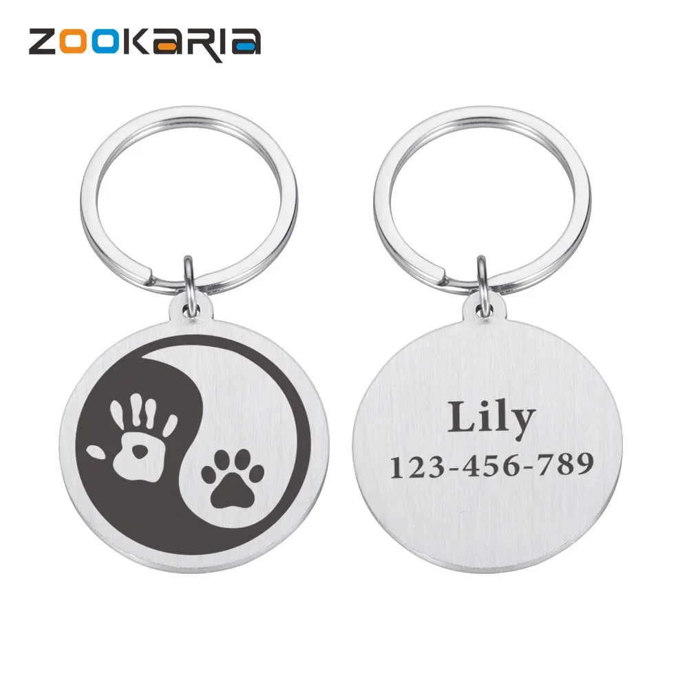 

Free Engraving Pet ID Tags Customized Dog ID Collar Personalized Medal Name Number Kitten Dogs Anti-lost Pendant DIY Accessories