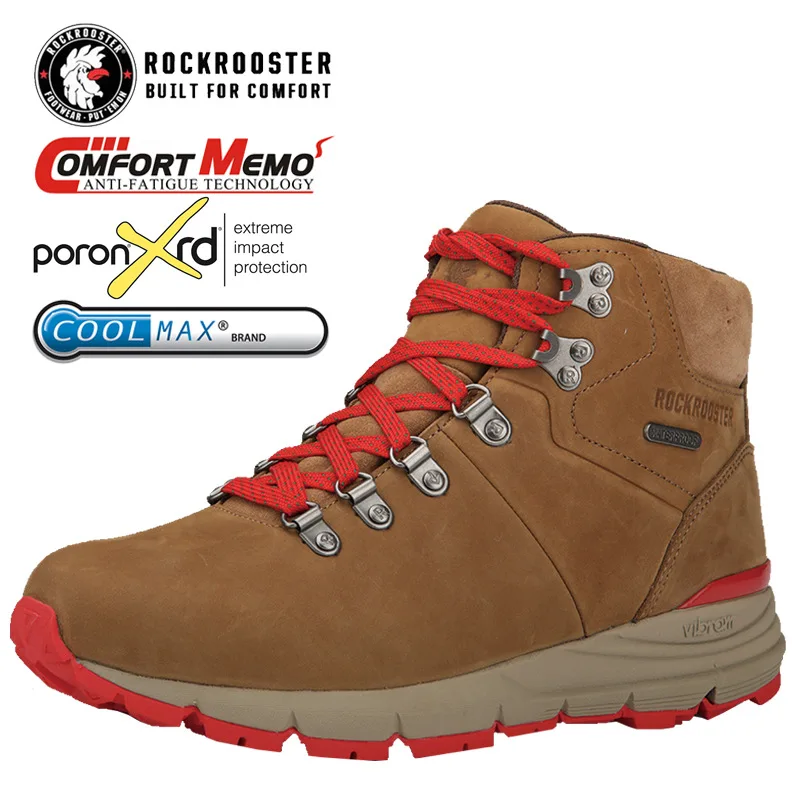 ROCKROOSTER Outdoor Hiking Shoes Waterproof Non-Slip Military Male Sneakers Safety Boots Breathable Desert Trekking Boots